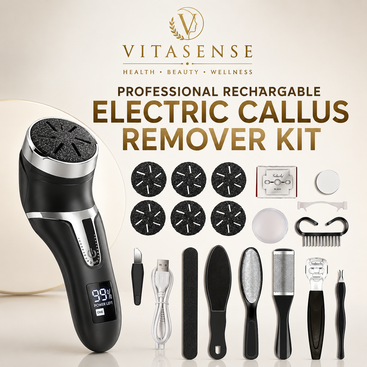 Rechargeable Electric Callus Remover Kit
