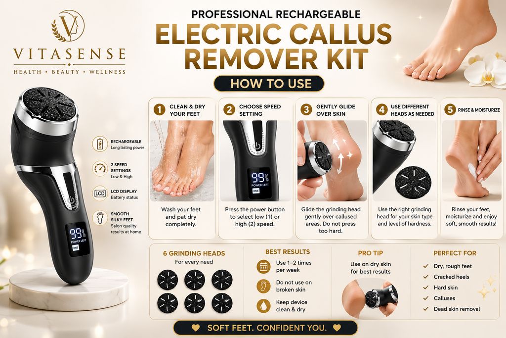 Rechargeable Electric Callus Remover Kit