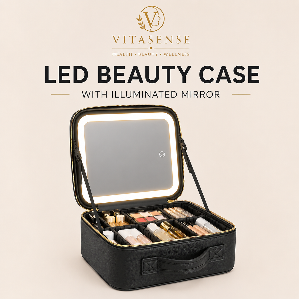 VitaSense LED Beauty Case with Illuminated Mirror