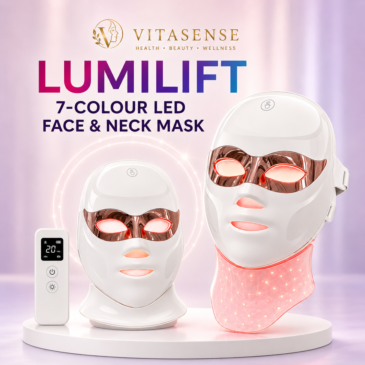 VitaSense LumiLift 7-Colour LED Face &amp; Neck Mask