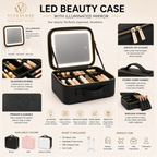 VitaSense LED Beauty Case with Illuminated Mirror