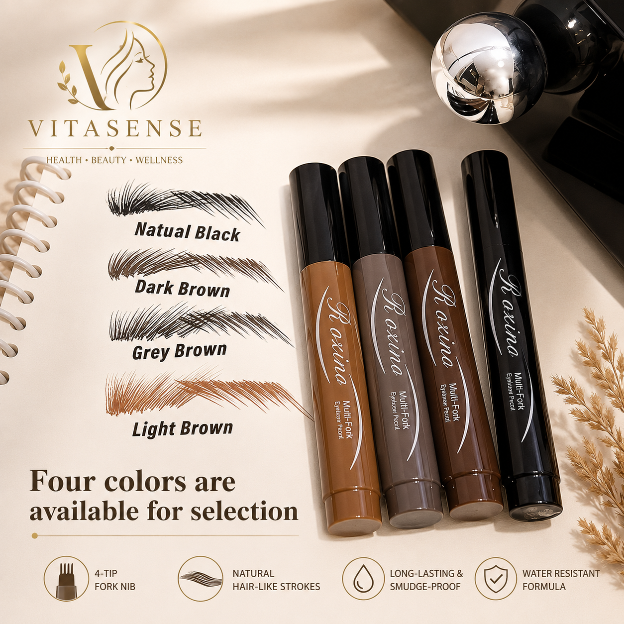 VitaSense Precision Brow Pro Multi-Fork Eyebrow Pen