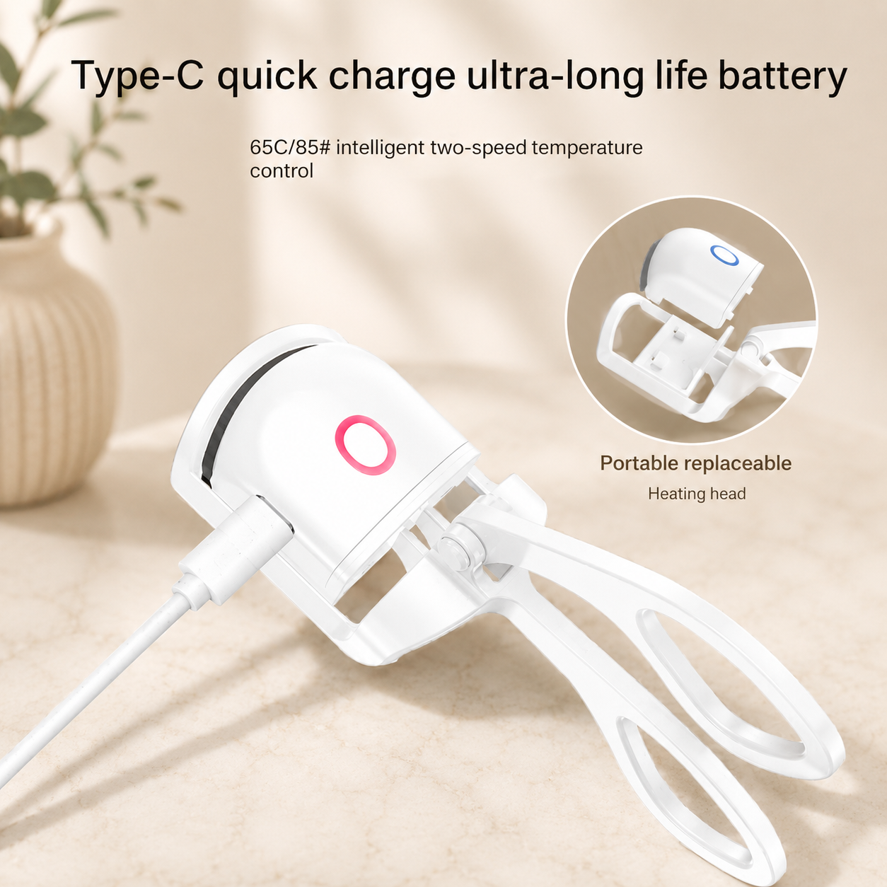 Rechargeable Heated Electric Eyelash Curler