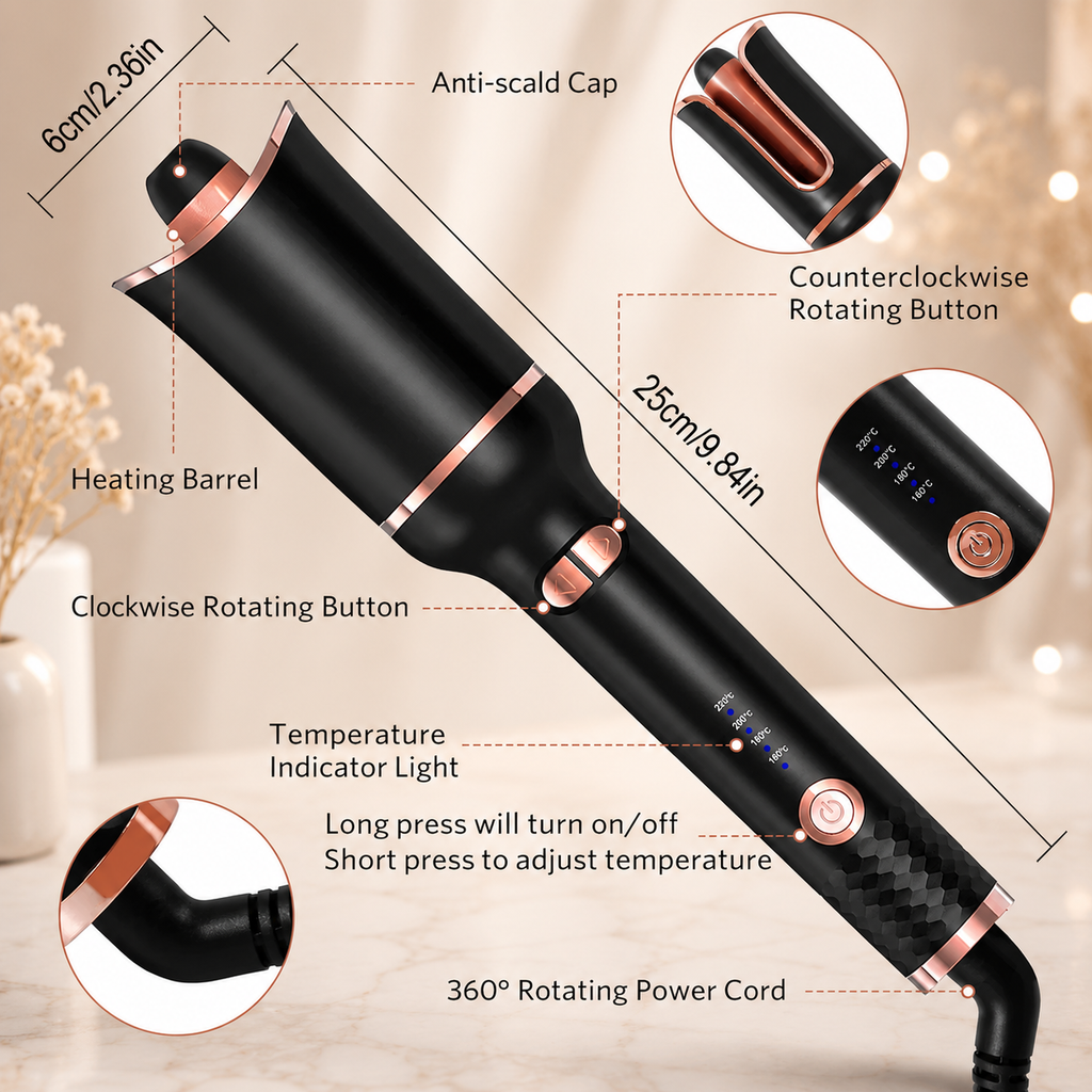 Automatic Rotating Hair Curler