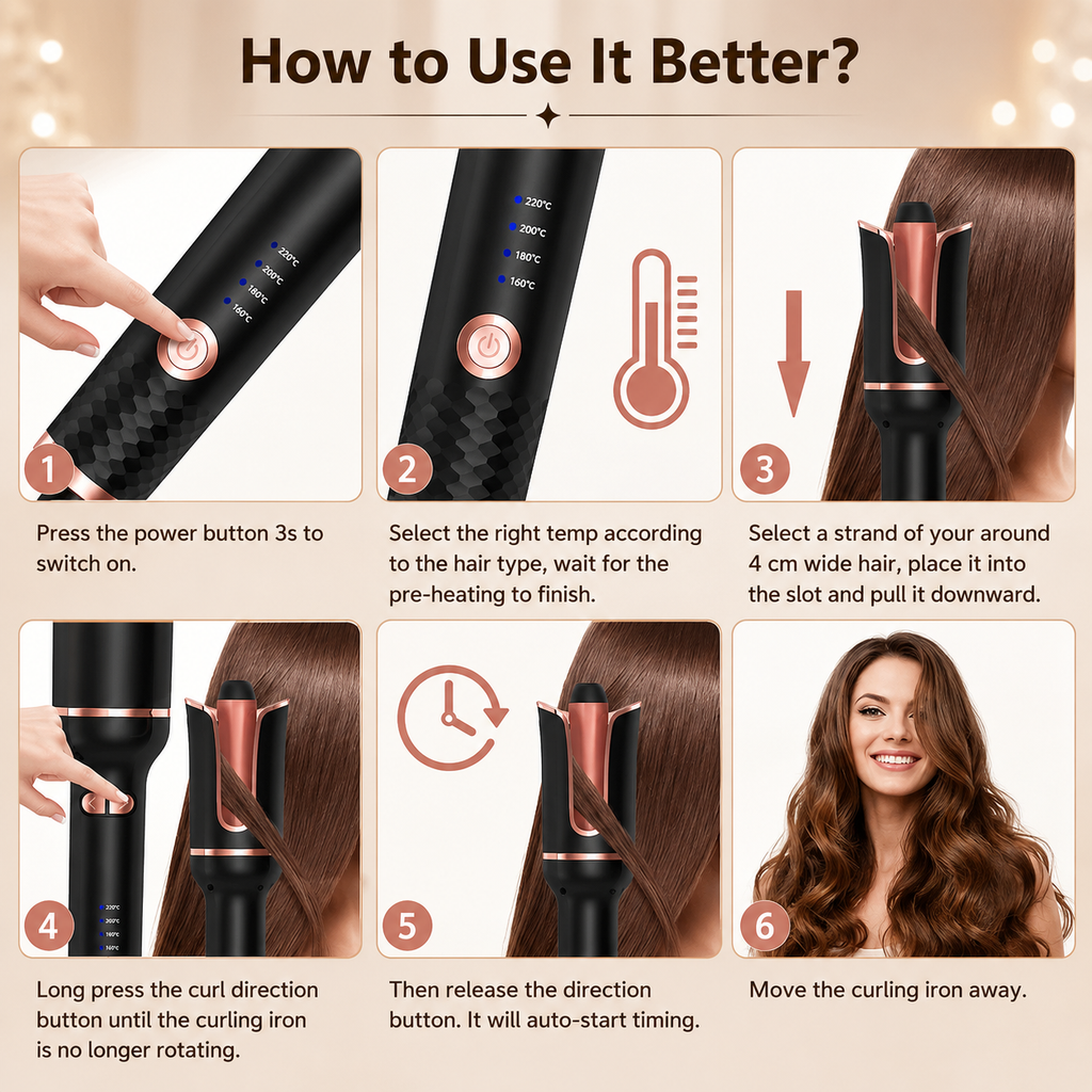Automatic Rotating Hair Curler