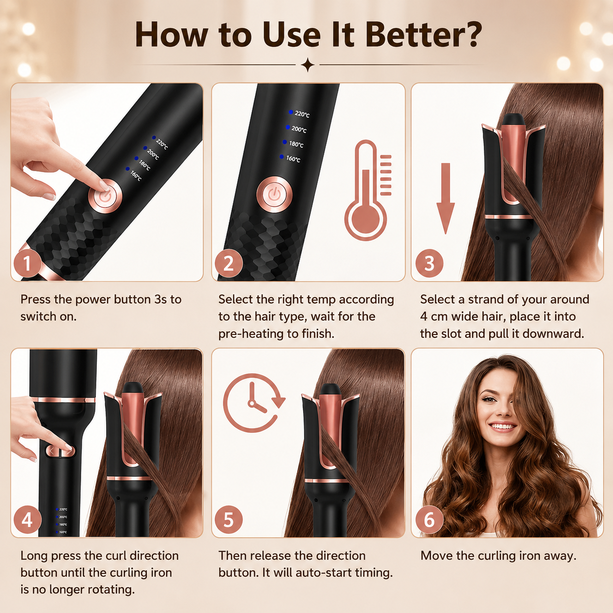 Automatic Rotating Hair Curler
