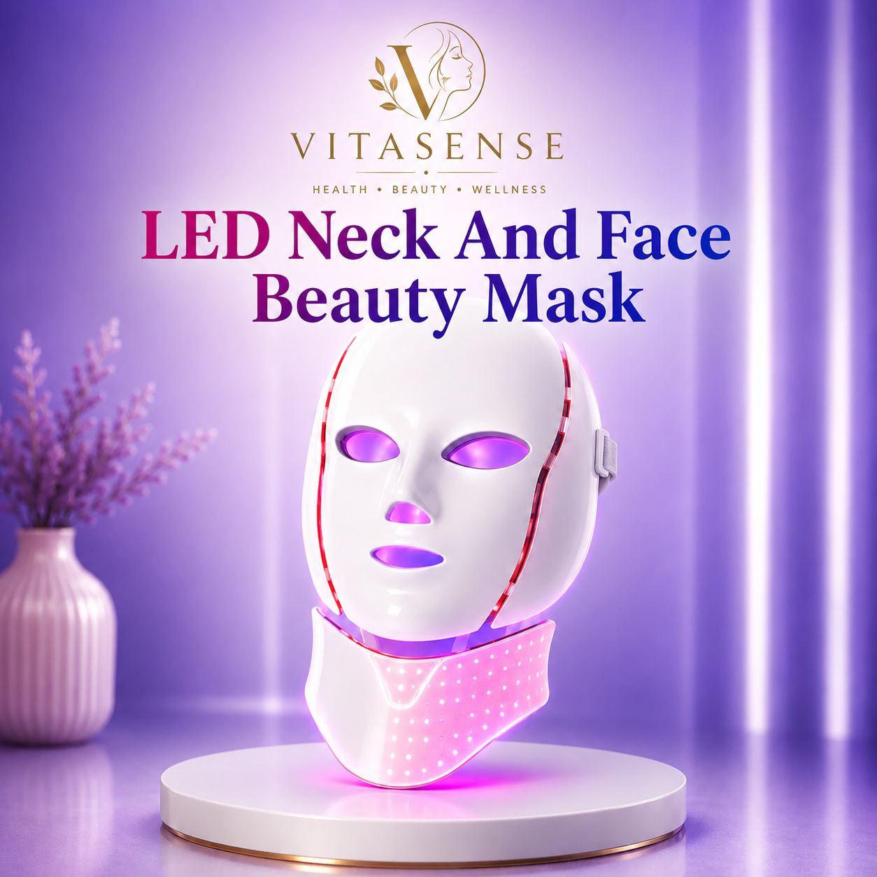 LED Neck And Face Beauty Mask