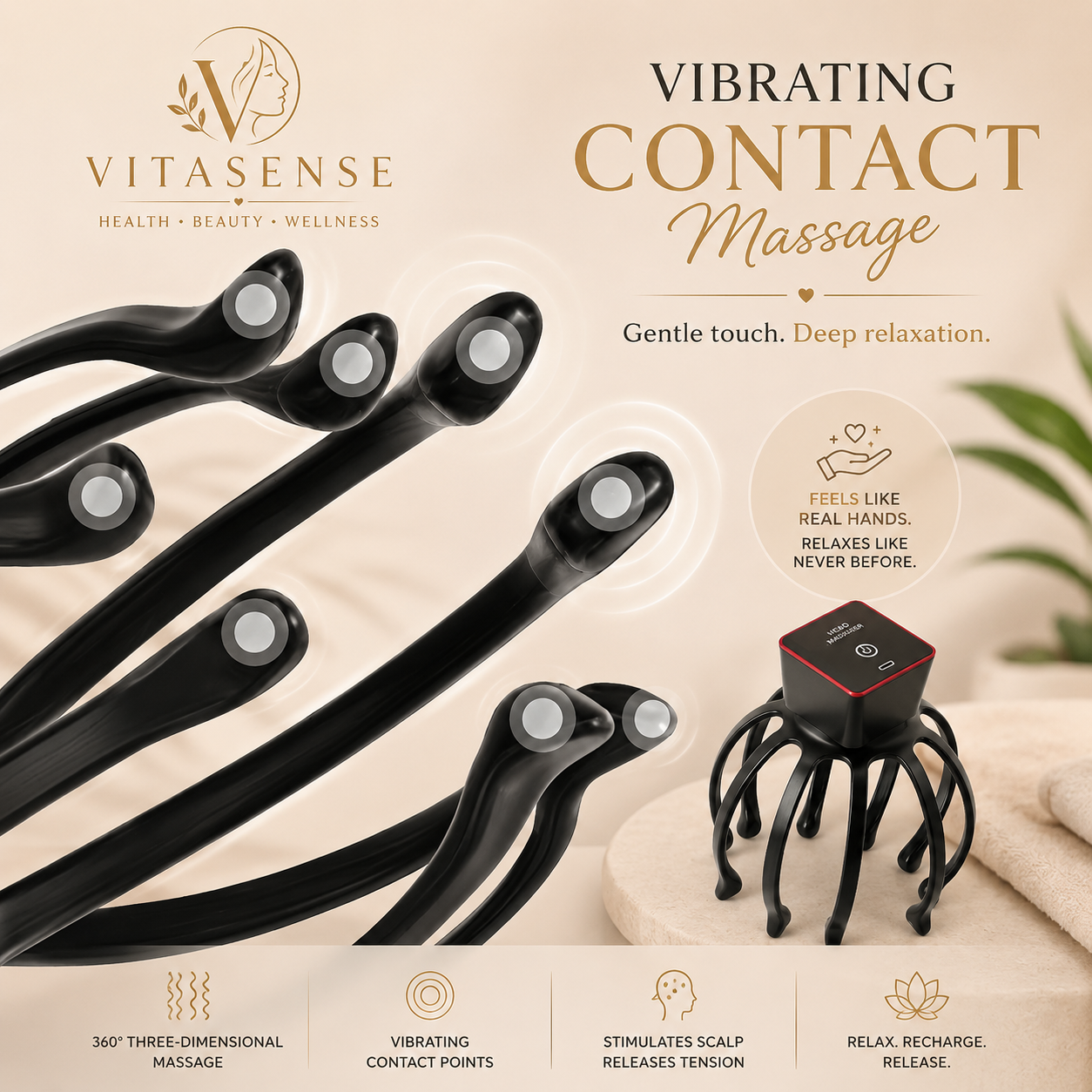 Ultimate Massage Experience Electric Octopus Claw Scalp Massager.