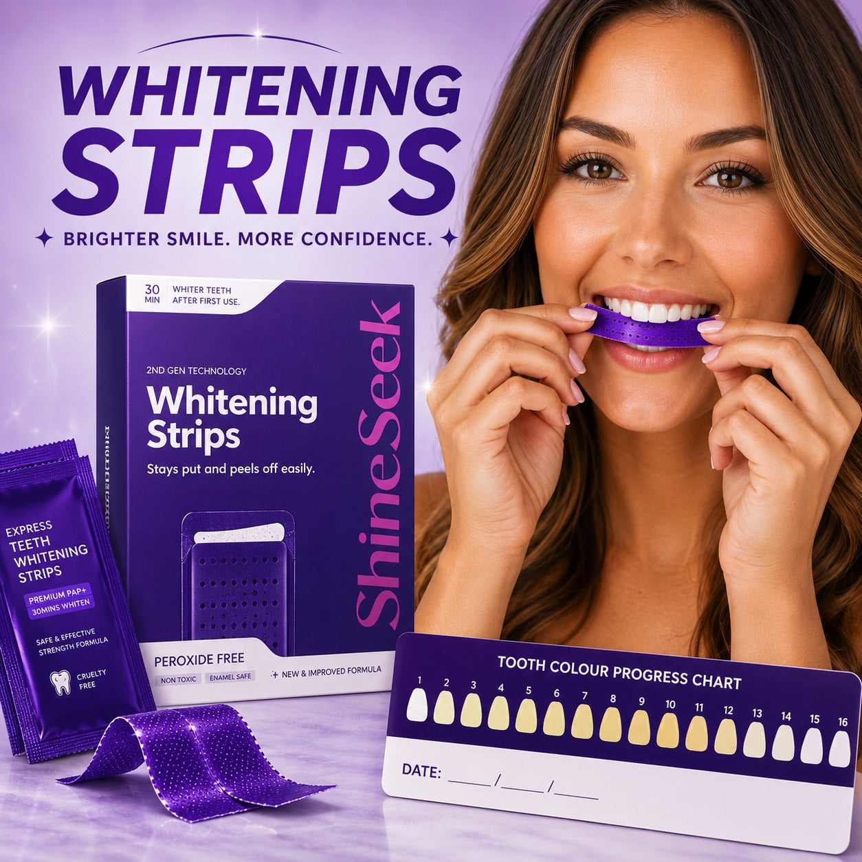 Vitasense Premium PAP + Teeth Whitening Strips. Double pack 28 strips.