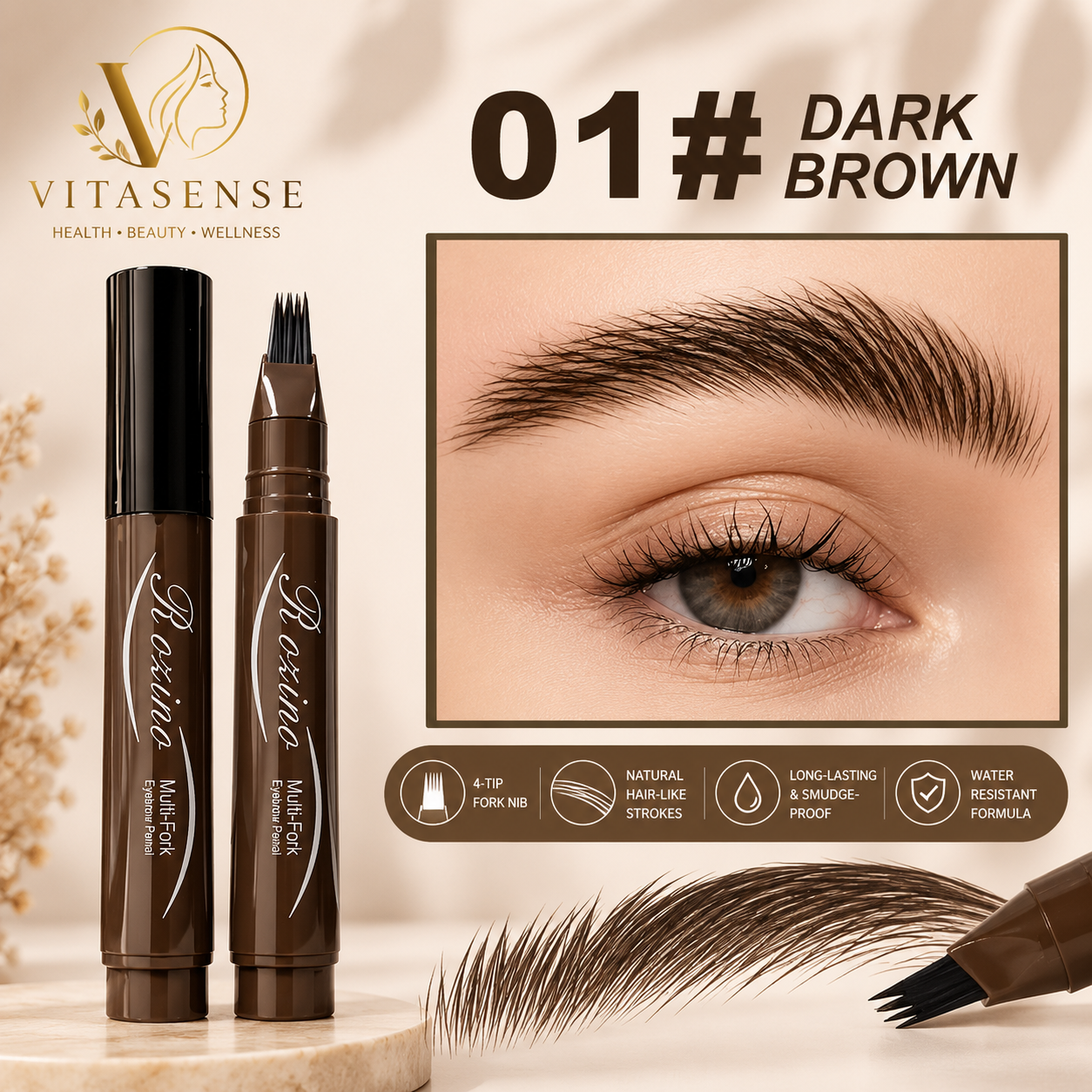 VitaSense Precision Brow Pro Multi-Fork Eyebrow Pen
