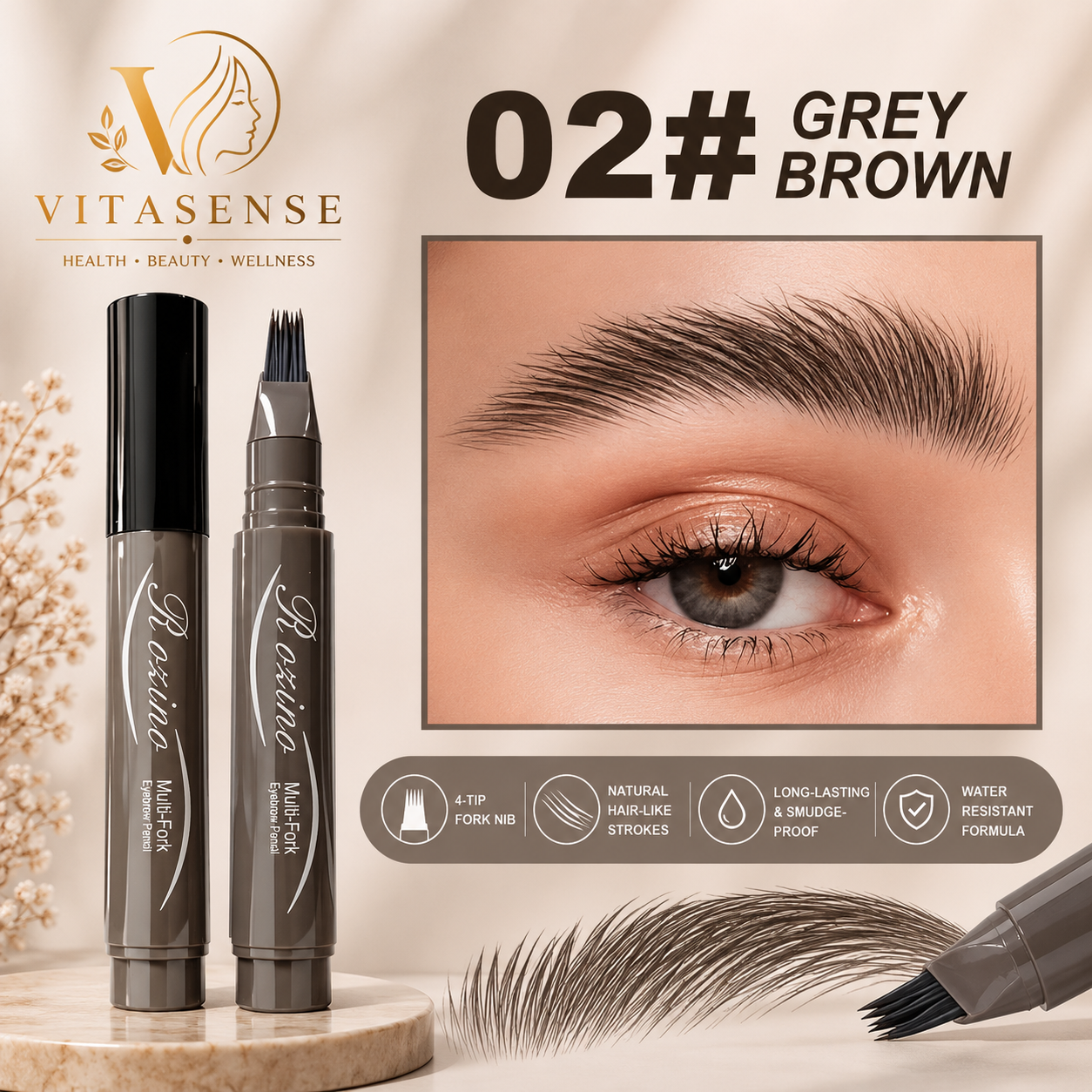 VitaSense Precision Brow Pro Multi-Fork Eyebrow Pen