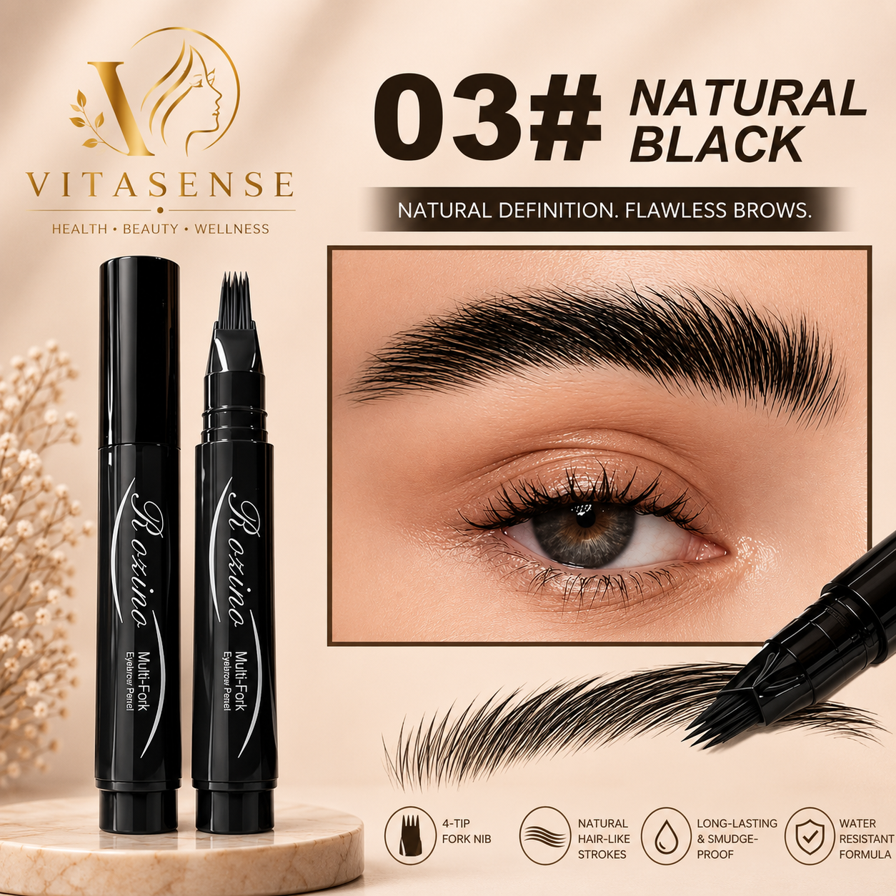 VitaSense Precision Brow Pro Multi-Fork Eyebrow Pen