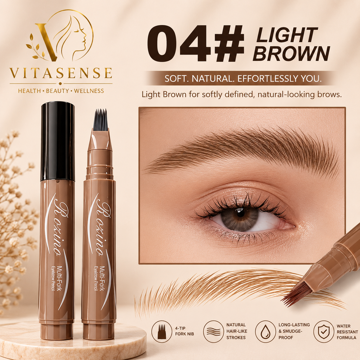 VitaSense Precision Brow Pro Multi-Fork Eyebrow Pen