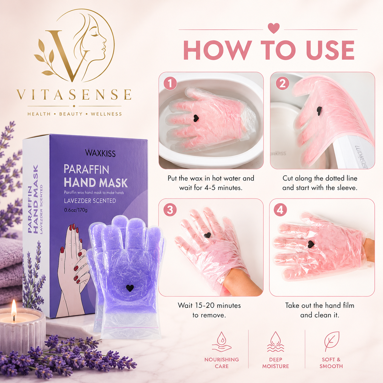 VitaSense Paraffin Spa Hand &amp; Foot Therapy Set.