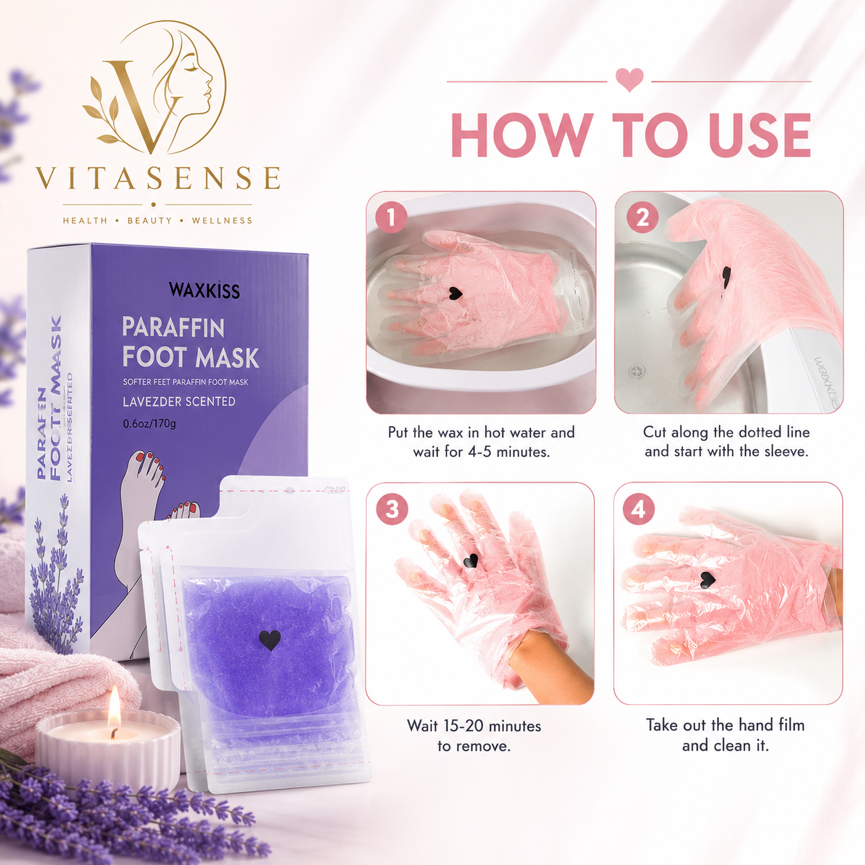 VitaSense Paraffin Spa Hand &amp; Foot Therapy Set.
